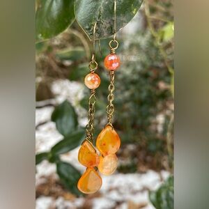Carnelian Dangle Earrings